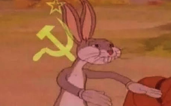 Meme do Bugs Bunny soviético no espírito 'camarada, é tudo nosso'
